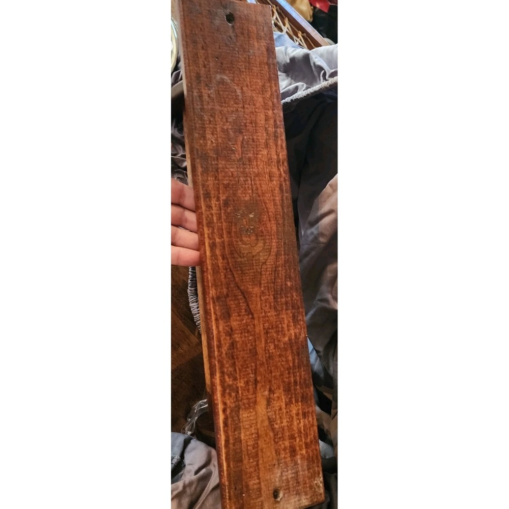 Vintage Solid Wood Hand Crafted Shelf Towel Rack Bar w Heart Cutout Cottagecore - Picture 5 of 6